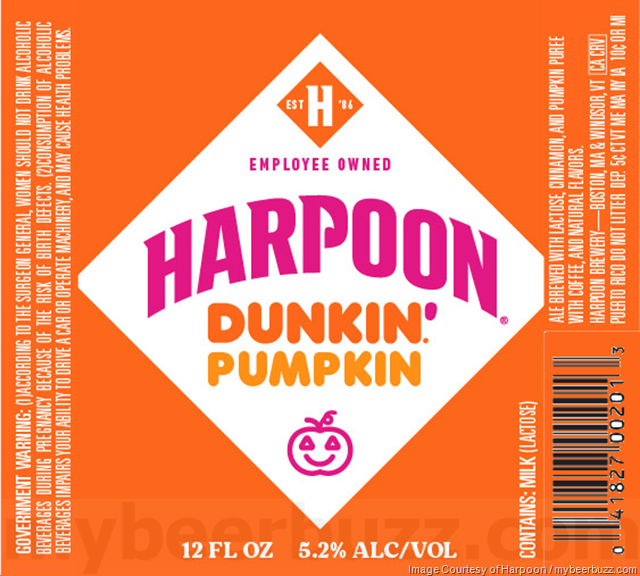Harpoon Adding NEW Dunkin’ Pumpkin Cans & Bottles Harpoon Adding NEW Dunkin’ Pumpkin Cans & Bottles