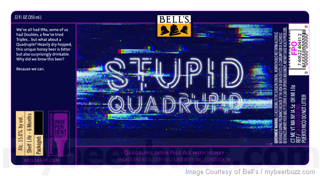 Bell’s Adding Stupid Quadrupid Quadruple IPA 15%-AbV / Old Fashioned Holiday Bell’s Adding Stupid Quadrupid Quadruple IPA 15%-AbV / Old Fashioned Holiday