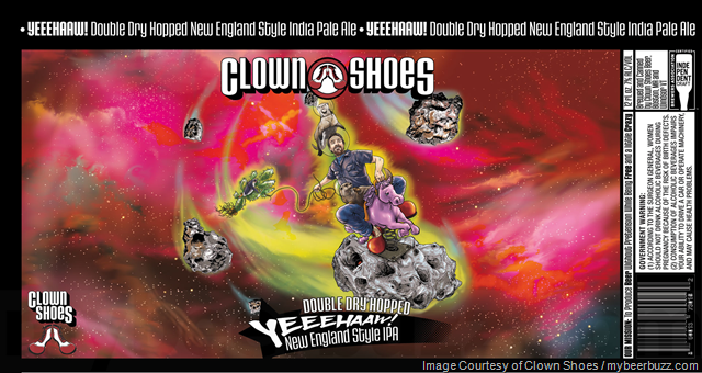 Clown Shoes Duck Wars, Blaecorn Unidragon, Eagle Claw Fist & Galactica Doubled Dry Hopped Yeeehaaw! Cans Return Clown Shoes Duck Wars, Blaecorn Unidragon, Eagle Claw Fist & Galactica Doubled Dry Hopped Yeeehaaw! Cans Return