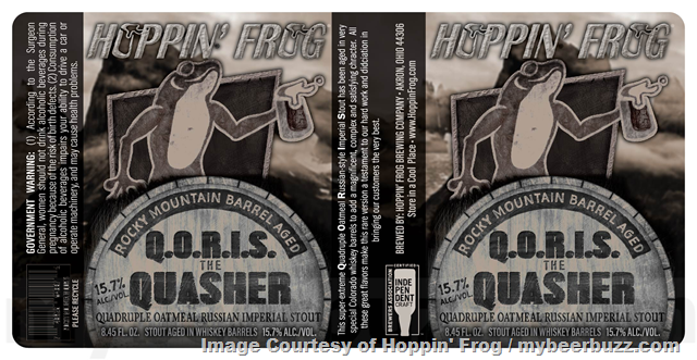 Hoppin’ Frog Adding Q.O.R.I.S. The Quasher & Rocky Mountain Barrel Aged Q.O.R.I.S. The Quasher 8.4oz Cans Hoppin’ Frog Adding Q.O.R.I.S. The Quasher & Rocky Mountain Barrel Aged Q.O.R.I.S. The Quasher 8.4oz Cans