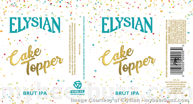 Elysian Adding Cake Topper Brut IPA 12oz Cans Elysian Adding Cake Topper Brut IPA 12oz Cans