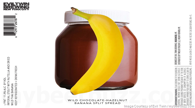 Evil Twin Adding Wild Banana Split & Wild Chocolate–Hazelnut Banana Split Spread Cans Evil Twin Adding Wild Banana Split & Wild Chocolate–Hazelnut Banana Split Spread Cans
