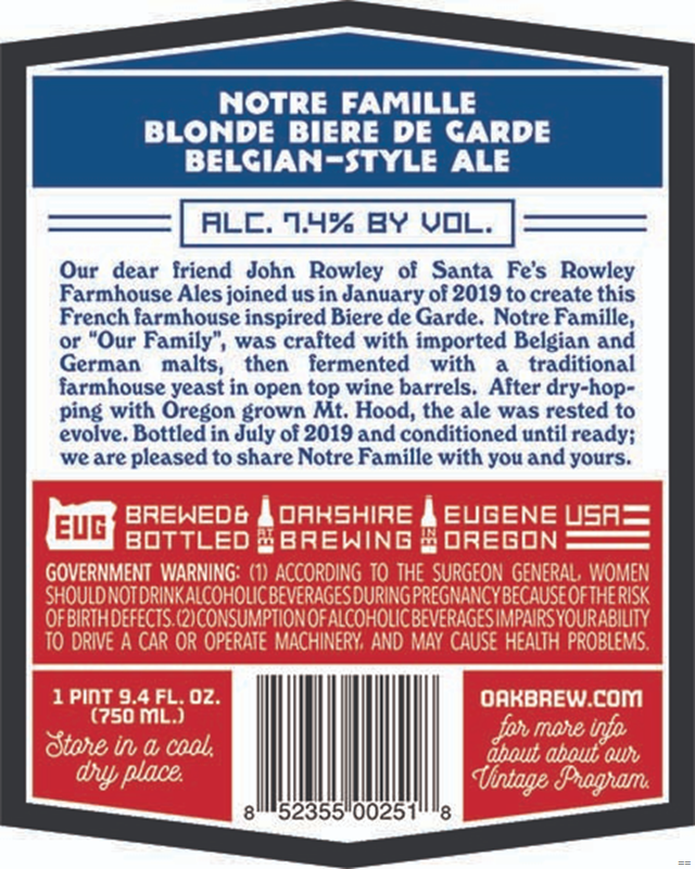Oakshire & Rowley Farmhouse Ales Collaborate On Notre Famille / 2020 Fruit Farm Oakshire & Rowley Farmhouse Ales Collaborate On Notre Famille / 2020 Fruit Farm
