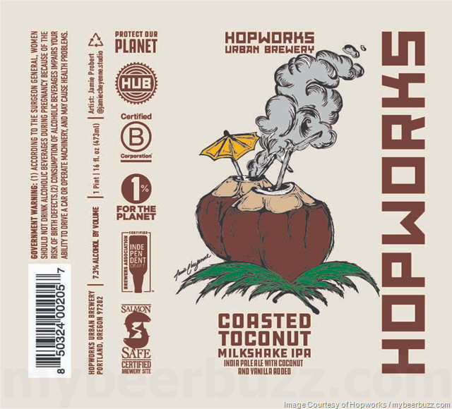 Hopworks Adding Pig War Hazy IPA & Toasted Coconut Cans Hopworks Adding Pig War Hazy IPA & Toasted Coconut Cans