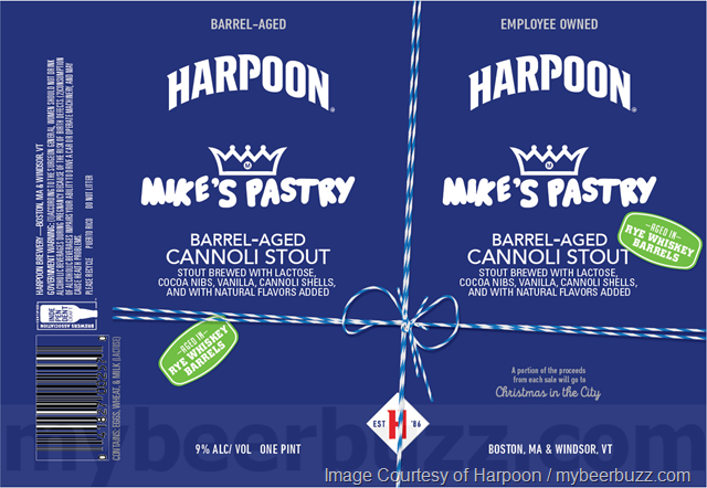 Harpoon Adding Mike’s Pastry Cannoli Stout & Barrel-Aged Canoli Stout Harpoon Adding Mike’s Pastry Cannoli Stout & Barrel-Aged Canoli Stout