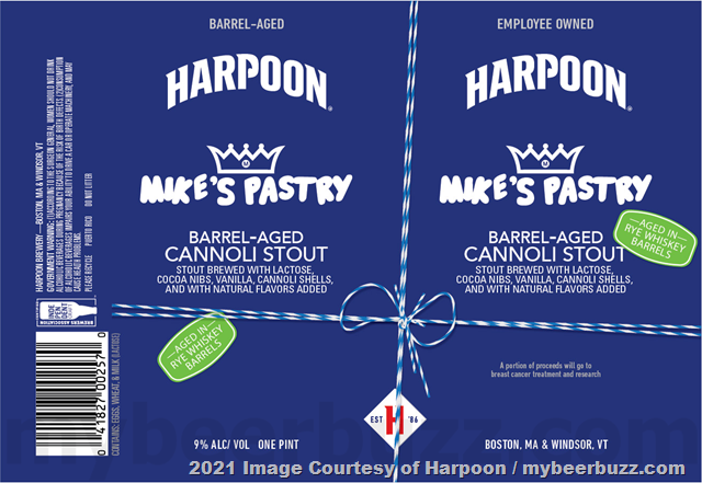 Harpoon Adding Mike’s Pastry Cannoli Stout & Barrel-Aged Cannoli Stout Harpoon Adding Mike’s Pastry Cannoli Stout & Barrel-Aged Cannoli Stout