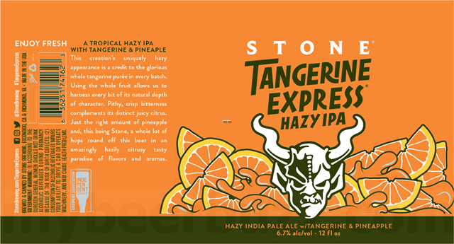 Stone Tangerine Express Returning As a Hazy IPA Stone Tangerine Express Returning As a Hazy IPA