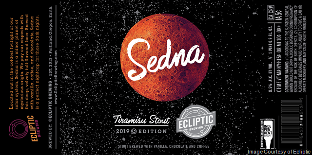 Ecliptic Brewing to Release Both Fresh and Barrel-Aged Sedna Tiramisu Stout Ecliptic Brewing to Release Both Fresh and Barrel-Aged Sedna Tiramisu Stout