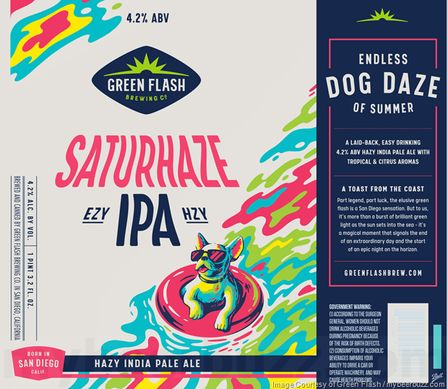 Green Flash Adding Saturhaze IPA 12oz Cans Green Flash Adding Saturhaze IPA 12oz Cans