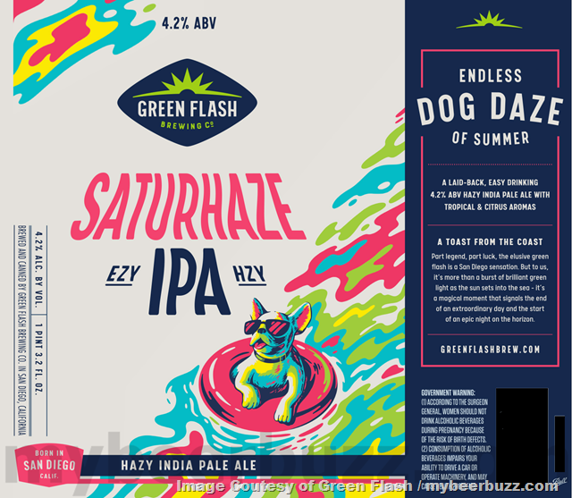 Green Flash Adding Saturhaze IPA 12oz Cans Green Flash Adding Saturhaze IPA 12oz Cans