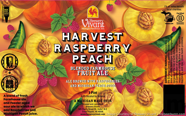 Brewery Vivant Adding Big Harvest Peach & Harvest Raspberry Peach Cans Brewery Vivant Adding Big Harvest Peach & Harvest Raspberry Peach Cans