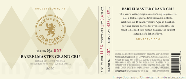 Ommegang Adding Barrelmaster Grand Cru 2019 Blend No 004 / 2020 Blend No 7 Ommegang Adding Barrelmaster Grand Cru 2019 Blend No 004 / 2020 Blend No 7