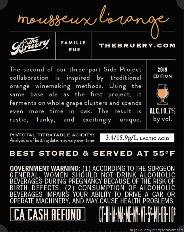 Bruery Terreux & Side Project Collaborating On Mousseux L’Orange Bruery Terreux & Side Project Collaborating On Mousseux L’Orange