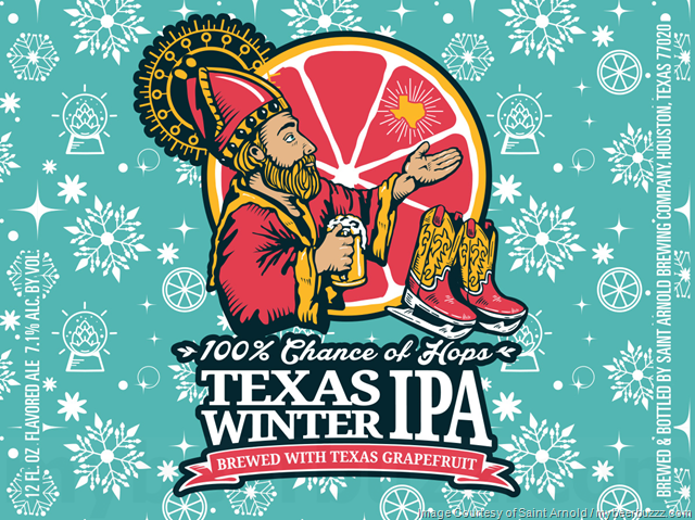 Saint Arnold Adding 100% Chance Of Hops Texas Winter IPA Cans Saint Arnold Adding 100% Chance Of Hops Texas Winter IPA Cans