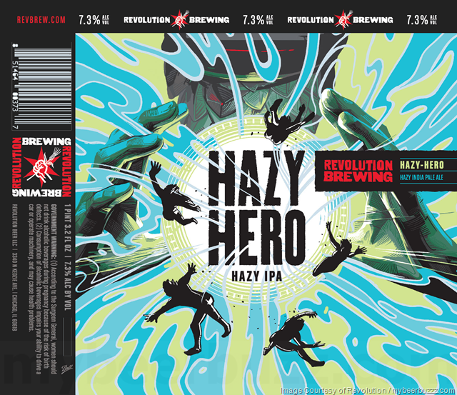 Revolution Adding Hazy Hero IPA Cans Revolution Adding Hazy Hero IPA Cans