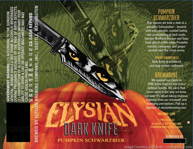 Elysian Dark Knife Pumpkin Schwarzbier, The Great Pumpkin, Punkuccino & Dark O' The Moon Returning For 2019 Elysian Dark Knife Pumpkin Schwarzbier, The Great Pumpkin, Punkuccino & Dark O' The Moon Returning For 2019