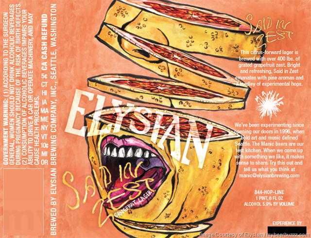 Elysian Adding Said In Zest Grapefruit Saison Bottles Elysian Adding Said In Zest Grapefruit Saison Bottles