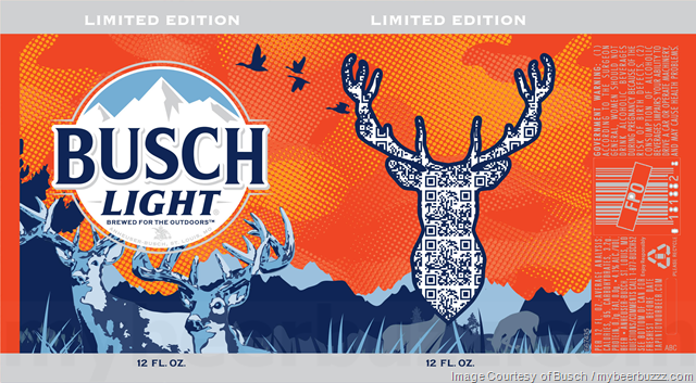 Busch Beer & Busch Light Limited Edition Outdoors Cans Return With QR Code Deer Busch Beer & Busch Light Limited Edition Outdoors Cans Return With QR Code Deer