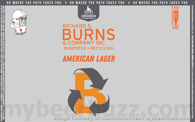 Conshohocken Brewing Adding Camino Del Sol & Richard S. Burns & Company American Lager Conshohocken Brewing Adding Camino Del Sol & Richard S. Burns & Company American Lager