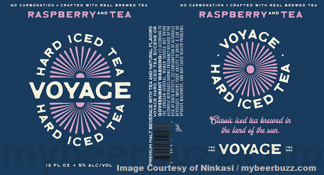 Ninkasi Adding Voyage Hard Iced Tea: Original Lemon, Raspberry & Peach Ninkasi Adding Voyage Hard Iced Tea: Original Lemon, Raspberry & Peach