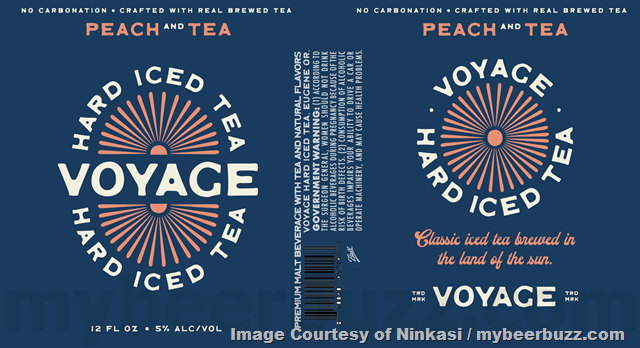Ninkasi Adding Voyage Hard Iced Tea: Original Lemon, Raspberry & Peach Ninkasi Adding Voyage Hard Iced Tea: Original Lemon, Raspberry & Peach