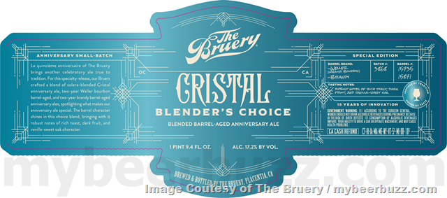 The Bruery Adding Bourbon Barrel-Aged Cristal Anniversary Ale & Cristal Blenders Choice The Bruery Adding Bourbon Barrel-Aged Cristal Anniversary Ale & Cristal Blenders Choice