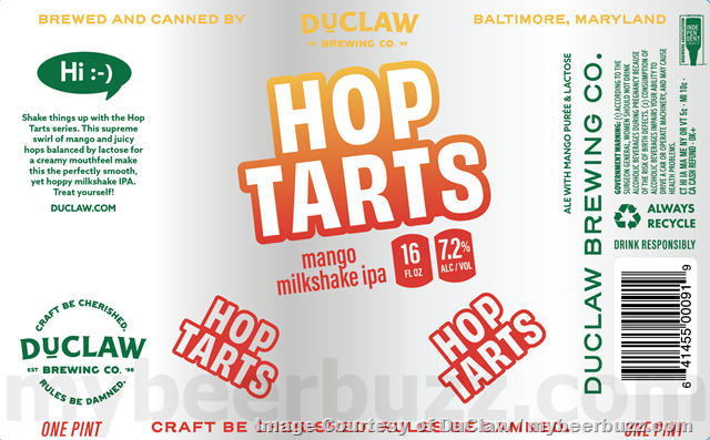 DuClaw Adding Hop Tarts Peach Milkshake IPA, Hop Tarts Mango Milkshake IPA and Pulp & Peel DuClaw Adding Hop Tarts Peach Milkshake IPA, Hop Tarts Mango Milkshake IPA and Pulp & Peel