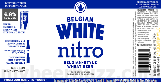 Left Hand Adding Candy Cane Nitro, Belgian White Nitro & Chai Milk Stout Nitro Cans Left Hand Adding Candy Cane Nitro, Belgian White Nitro & Chai Milk Stout Nitro Cans