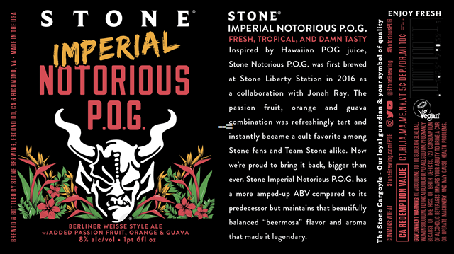 Stone Xocoveza & Imperial Notorious P.O.G. Returning In 2023 Stone Xocoveza & Imperial Notorious P.O.G. Returning In 2023