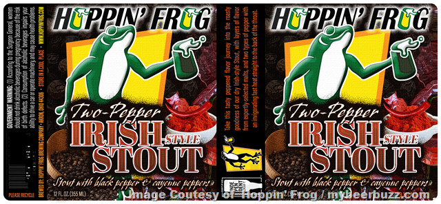 Hoppin’ Frog Adding Pete’s Perfect Palo Santo Black Lager & Two-Pepper Irish-Style Stout Hoppin’ Frog Adding Pete’s Perfect Palo Santo Black Lager & Two-Pepper Irish-Style Stout