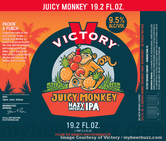 Victory Adding Juicy Monkey Hazy Imperial IPA Victory Adding Juicy Monkey Hazy Imperial IPA