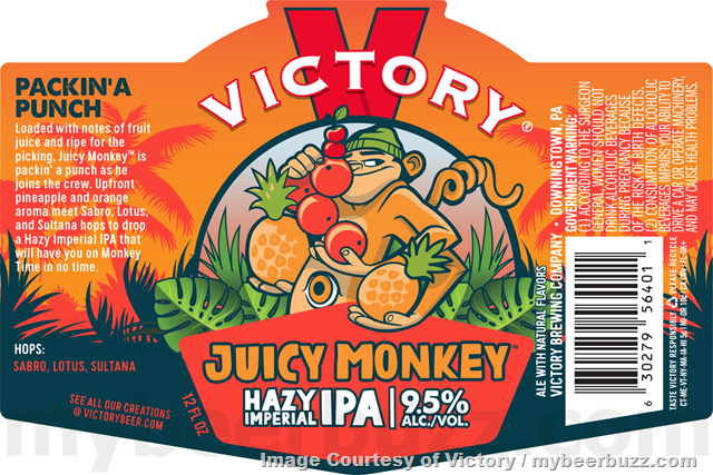Victory Adding Juicy Monkey Hazy Imperial IPA Victory Adding Juicy Monkey Hazy Imperial IPA