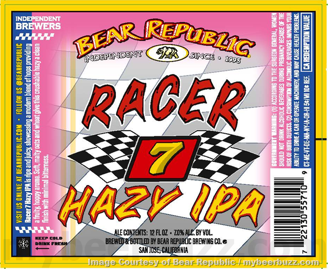 Bear Republic Adding Racer 7 Hazy IPA Bear Republic Adding Racer 7 Hazy IPA