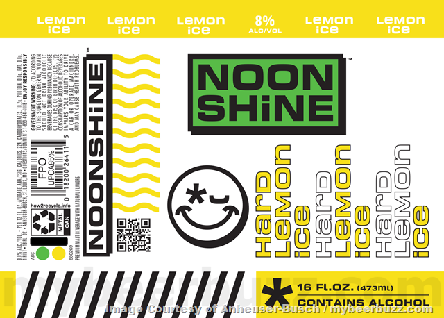 Anheuser-Busch Working On Noon Shine Hard Lemon Ice & Hard Fruit Punch Anheuser-Busch Working On Noon Shine Hard Lemon Ice & Hard Fruit Punch