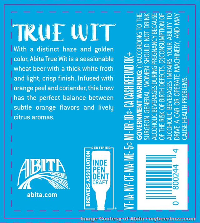 Abita Adding True Wit Belgian-Style Wheat Beer Abita Adding True Wit Belgian-Style Wheat Beer