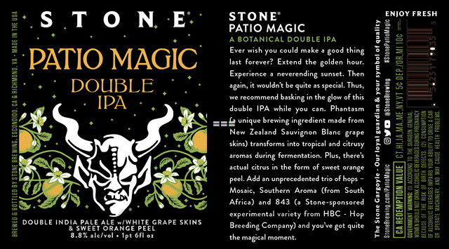 Stone Adding 2023 Patio Magic Double IPA Stone Adding 2023 Patio Magic Double IPA