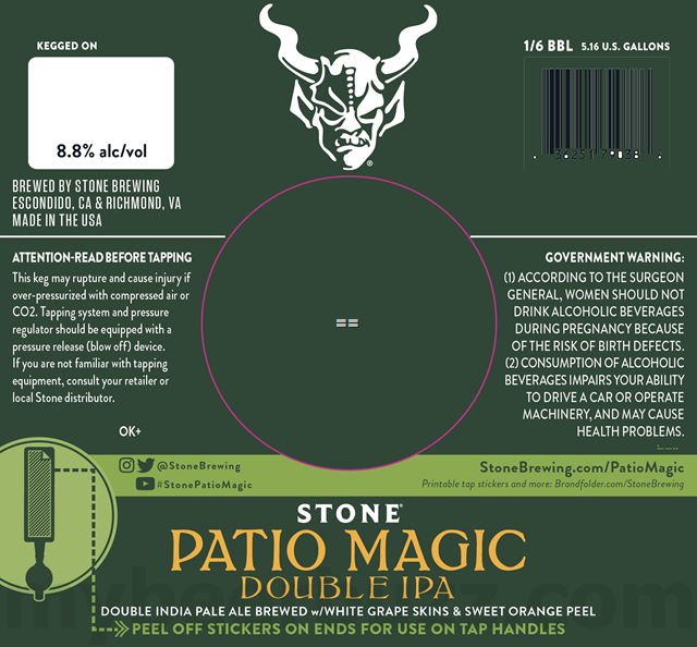 Stone Adding 2023 Patio Magic Double IPA Stone Adding 2023 Patio Magic Double IPA