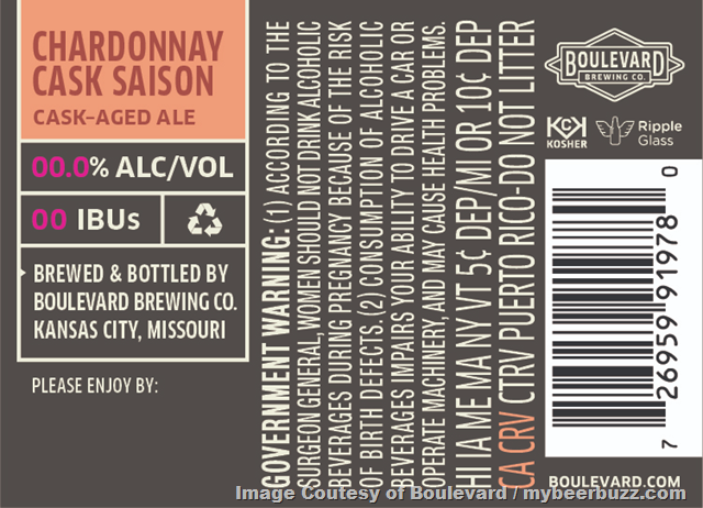 Boulevard Adding Chardonnay Cask Saison Boulevard Adding Chardonnay Cask Saison