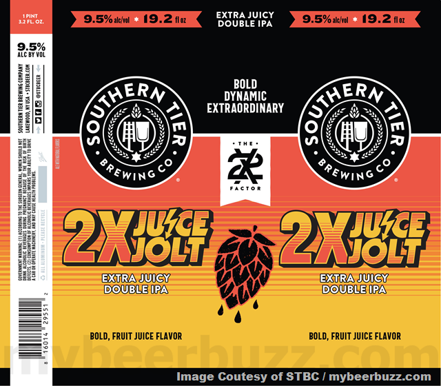 Southern Tier Adding Juice Jolt Extra Juicy IPA & 2X Juice Jolt Southern Tier Adding Juice Jolt Extra Juicy IPA & 2X Juice Jolt