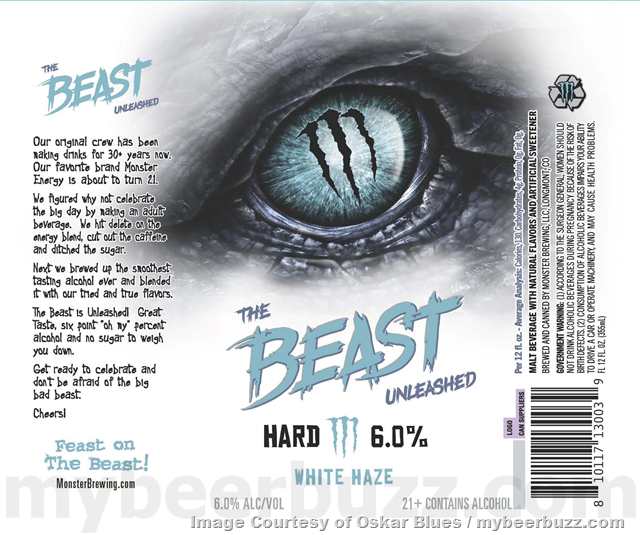 Monster Brewing (aka Oskar Blues & Monster Energy) Adding The Beast Unleashed - Peach Perfect, Scary Berries, Mean Green, White Haze & Citrus Mashed Monster Brewing (aka Oskar Blues & Monster Energy) Adding The Beast Unleashed - Peach Perfect, Scary Berries, Mean Green, White Haze & Citrus Mashed
