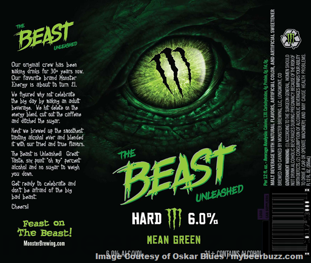 Monster Brewing (aka Oskar Blues & Monster Energy) Adding The Beast Unleashed Monster Brewing (aka Oskar Blues & Monster Energy) Adding The Beast Unleashed