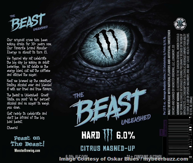 Monster Brewing (aka Oskar Blues & Monster Energy) Adding The Beast Unleashed Monster Brewing (aka Oskar Blues & Monster Energy) Adding The Beast Unleashed