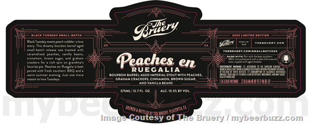 The Bruery Adding Tre Fette & Peaches en Ruegalia The Bruery Adding Tre Fette & Peaches en Ruegalia