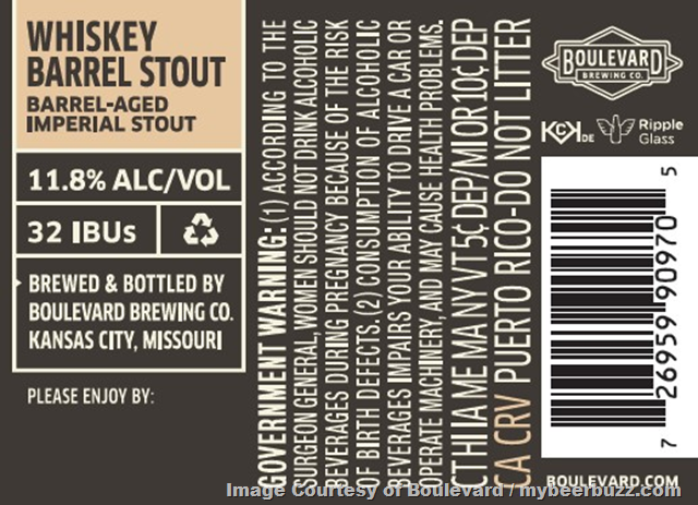 Boulevard Adding Whiskey Barrel Stout Boulevard Adding Whiskey Barrel Stout
