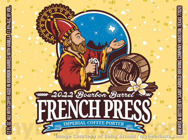 Saint Arnold Adding 2022 Cognac Barrel French Press & 2022 Bourbon Barrel French Press Saint Arnold Adding 2022 Cognac Barrel French Press & 2022 Bourbon Barrel French Press