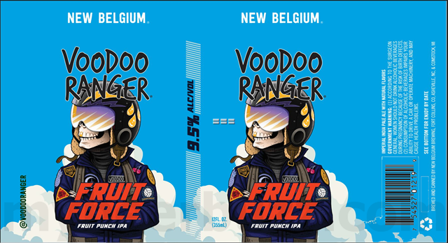New Belgium Working On Voodoo Ranger Punch Force / Fruit Force New Belgium Working On Voodoo Ranger Punch Force / Fruit Force