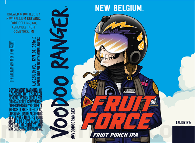New Belgium Working On Voodoo Ranger Punch Force / Fruit Force New Belgium Working On Voodoo Ranger Punch Force / Fruit Force