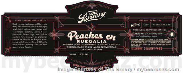 The Bruery Adding Siesta Saturday & Black Tuesday Small Batches Peaches En Ruegalia and Tre Fette The Bruery Adding Siesta Saturday & Black Tuesday Small Batches Peaches En Ruegalia and Tre Fette
