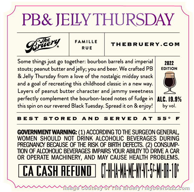 The Bruery PB & Jelly Thursday Returning For 2022 The Bruery PB & Jelly Thursday Returning For 2022