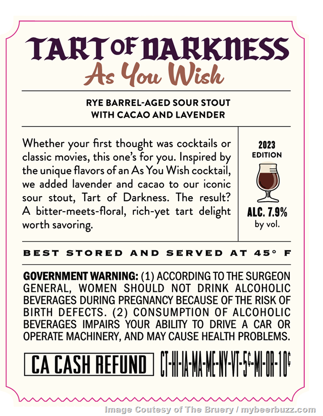 Bruery Terreux Adding Tart Of Darkness As You Wish Bruery Terreux Adding Tart Of Darkness As You Wish